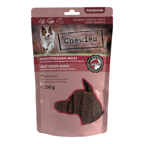 Chewies | Maxi Pferd | Fleischstreifen | 10 x 150 g