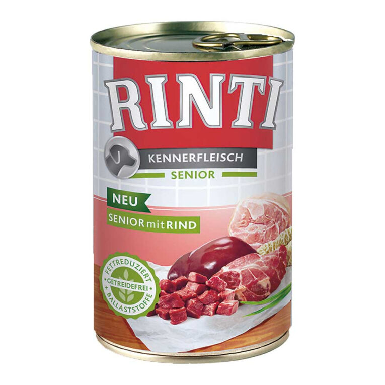 Rinti - Nassfutter – Kennerfleisch Senior Rind Das Nassfutter Kennerfleisch Senior Rind von Rinti ermöglicht eine natürliche und ausbalancierte Ernährung