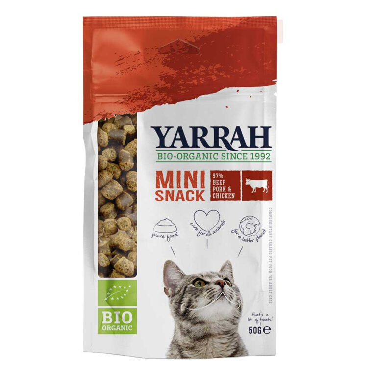 Yarrah - Katzensnack - Bio Mini Snacks mit Rind