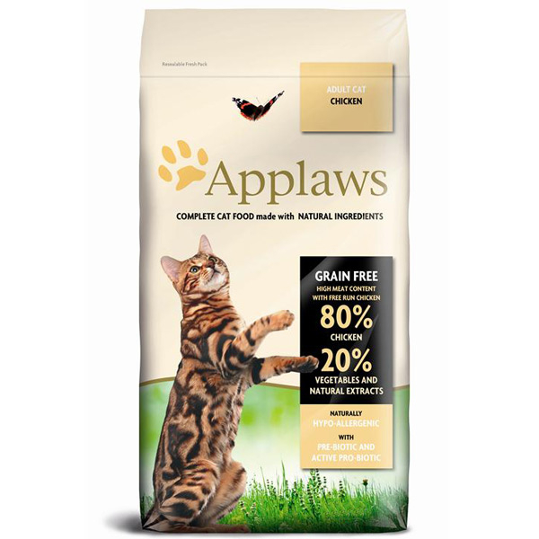 Applaws - Trockenfutter - Hühnchen (getreidefrei) Im Gegensatz zum Verdauungstrakt eines Löwen ist das Verdauungssystem Ihrer Katze nicht mehr an die Verstoffwechslung von Getreideproteinen angepasst. Getreidefüllstoffe
