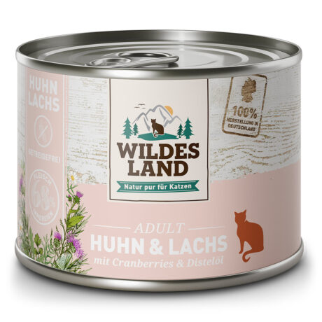Wildes Land | Huhn und Lachs mit Distelöl | Classic Adult | 200 g