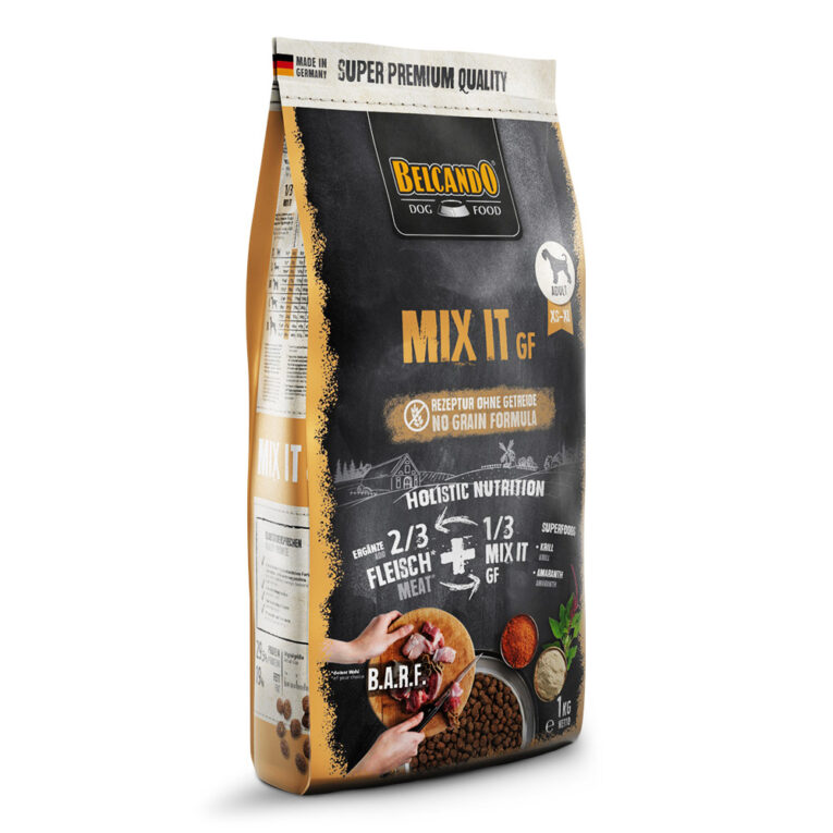 Belcando - Trockenfutter - Mix it GF 1 kg Bei einer Frisch- oder Frostfleisch- oder BARF-Fütterung benötigt ihr Vierbeiner weitere Ergänzungen. Die richtige Auswahl von Ballaststoffen