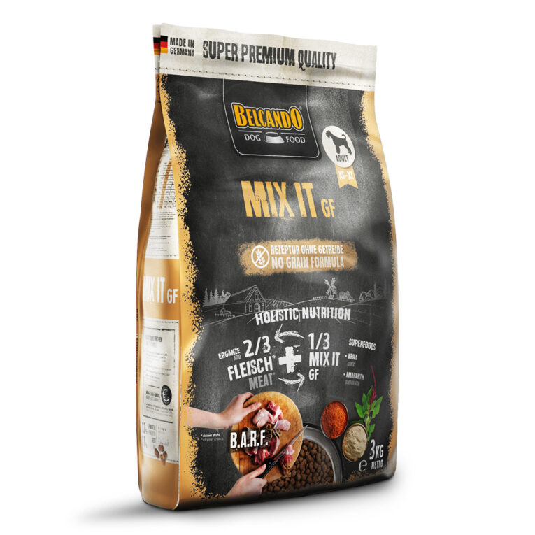 Belcando - Trockenfutter - Mix it GF 3 kg Bei einer Frisch- oder Frostfleisch- oder BARF-Fütterung benötigt ihr Vierbeiner weitere Ergänzungen. Die richtige Auswahl von Ballaststoffen