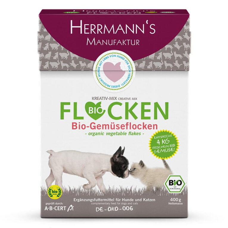 Herrmann’s - Ergänzungsfutter - Bio-Gemüseflocken (getreidefrei) Das verwendete Gemüse wird schonend luftgetrocknet