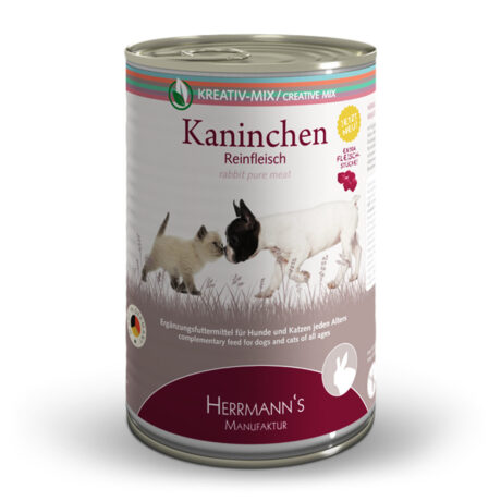 Herrmann's | Reinfleisch Kaninchen | Kreativ-Mix | 24 x 400 g