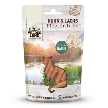 Wildes Land | Huhn & Lachs | Fleischsticks | 50 g