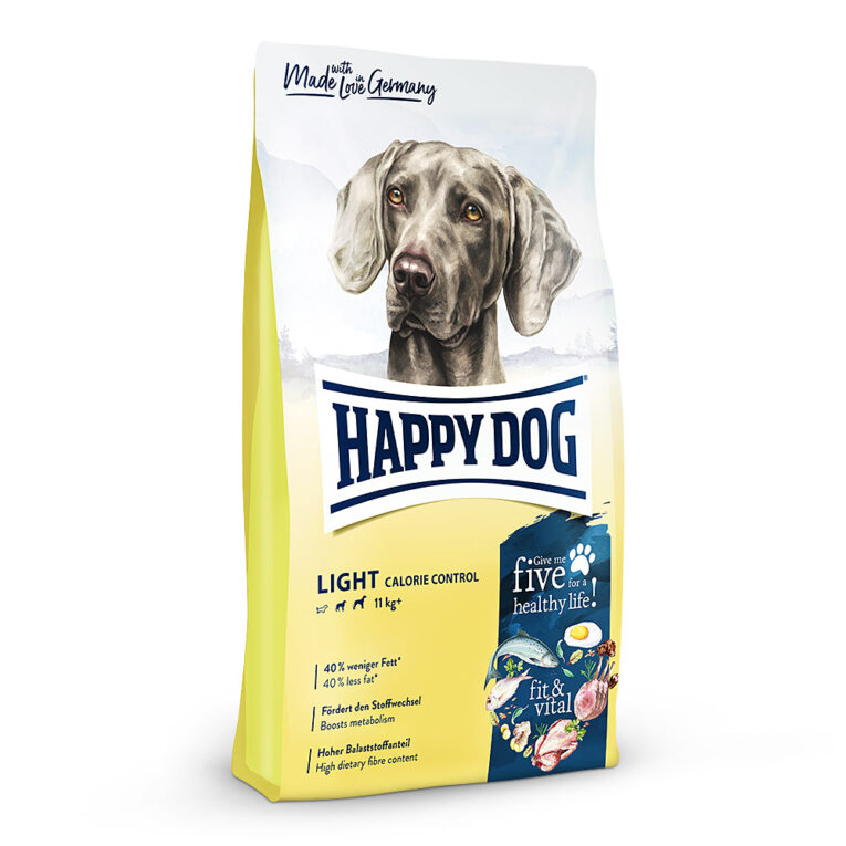 Fit & Vital Li ght Calorie Control Happy Dog Fit & Vital Light Calorie Control ist speziell für zu Übergewicht neigende Hunde konzipiert worden