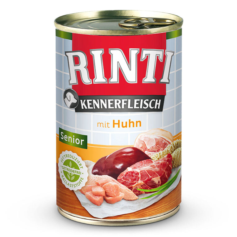 Rinti - Nassfutter - Kennerfleisch Senior Huhn Das Nassfutter Kennerfleisch von Rinti ermöglicht eine natürliche und ausbalancierte Ernährung