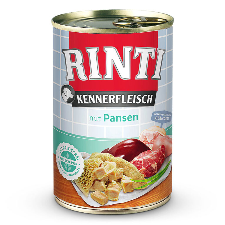 Rinti - Nassfutter - Kennerfleisch Pansen (getreidefrei) Das Nassfutter Kennerfleisch von Rinti ermöglicht eine natürliche und ausbalancierte Ernährung