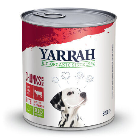 Yarrah | Bio-Bröckchen mit Rind, Brennnessel & Tomate | 820 g