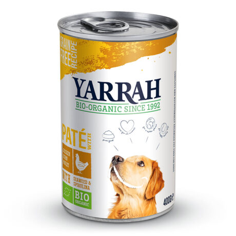 Yarrah | Bio-Patè mit Huhn, Seetang & Spirulina | 12 x 400 g