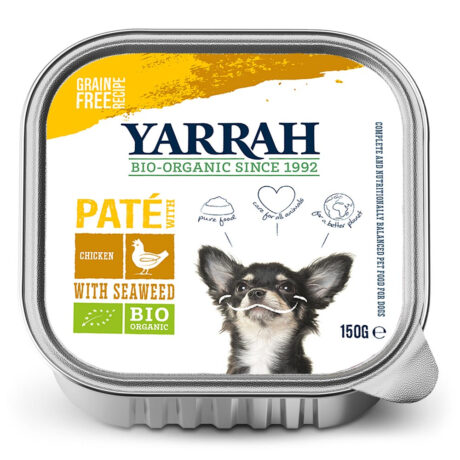 Yarrah | Bio-Patè mit Huhn & Meeresalgen | 12 x 150 g