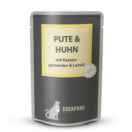 Escapure | Pute und Huhn mit Katzengamander | Menü | 24 x 100 g