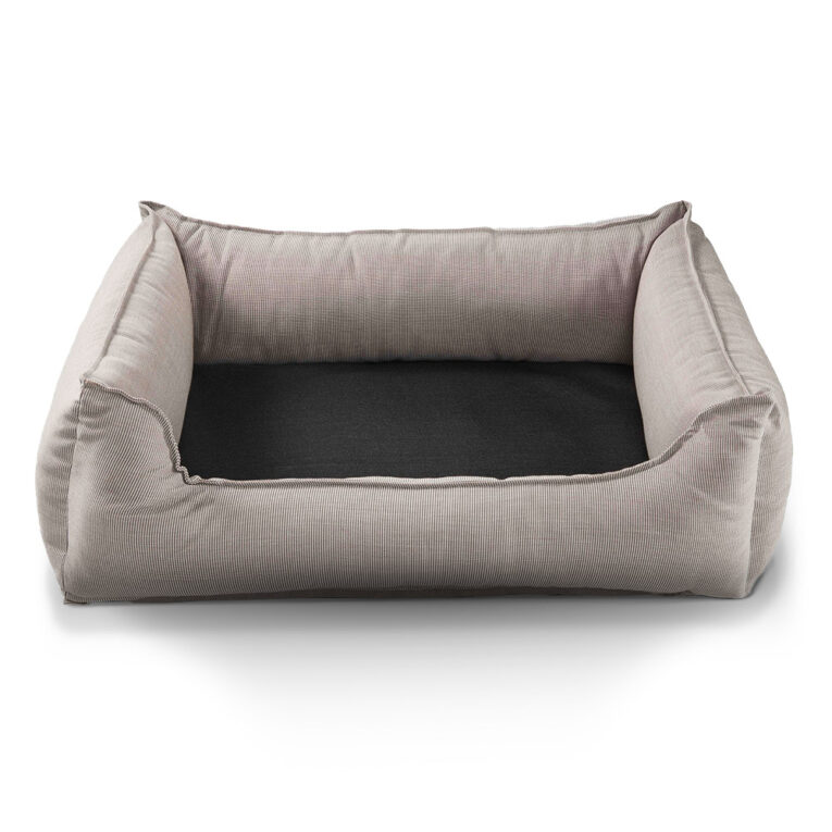 Hundebett Noble Stripes Das gemütliche Hundebett Nobel Stripes passt mit seinem dezenten Streifenmuster hervorragend in jede Wohnlandschaft. Das Bett verfügt über einen tiefen Einstieg und stabil gepolsterte Seitenränder