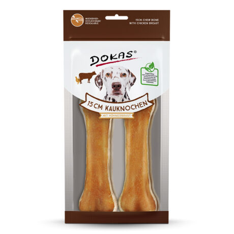DOKAS | Kauknochen mit Huhn | 15 cm