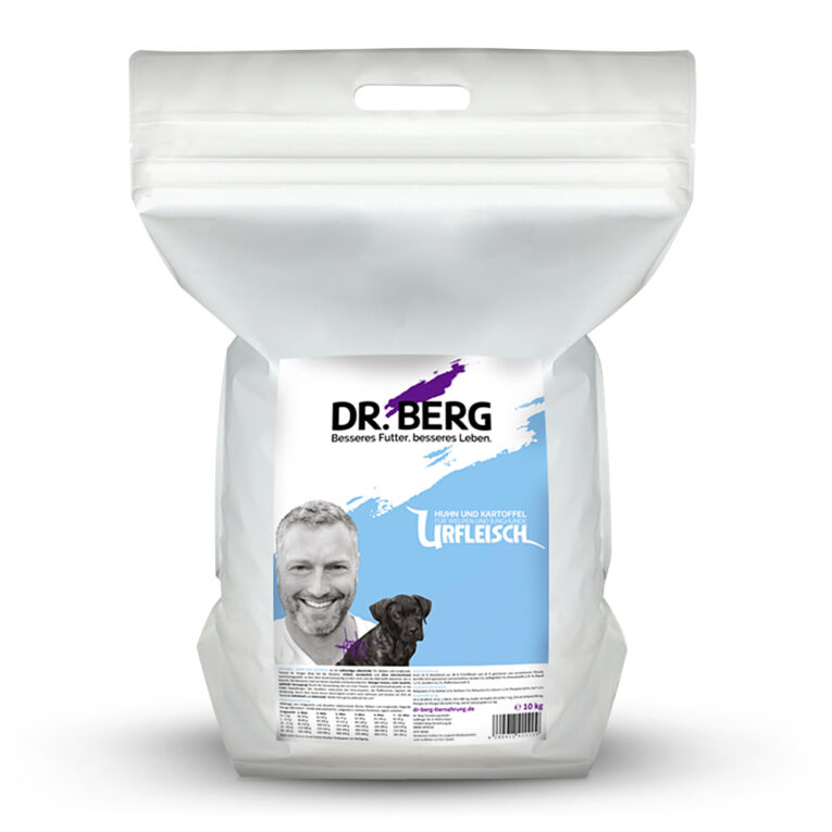 Dr. Berg - Trockenfutter - Urfleisch Welpe Huhn und Kartoffel (getreidefrei) Dann sollten Sie Ihrem Hund URFLEISCH Huhn & Kartoffel für Welpen und Junghunde füttern: wenn Du Deinen Welpen oder Junghund bedarfsgerecht mit hochwertigem Trockenfutter ernähren willst