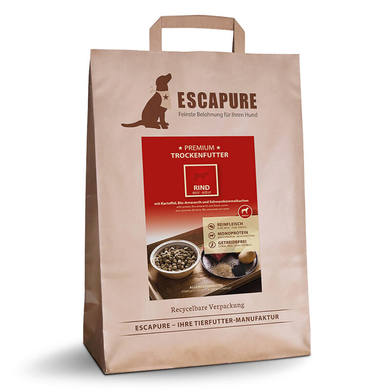 Escapure - Trockenfutter Premium Rind 4 kg Eine ausgewählte Rezeptur
