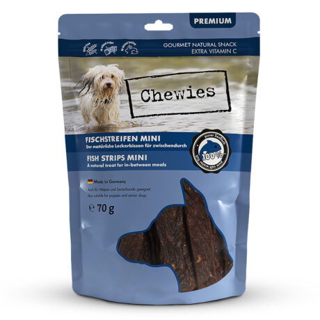 Chewies | Mini Seefisch | Fleischstreifen | 8 x 70 g