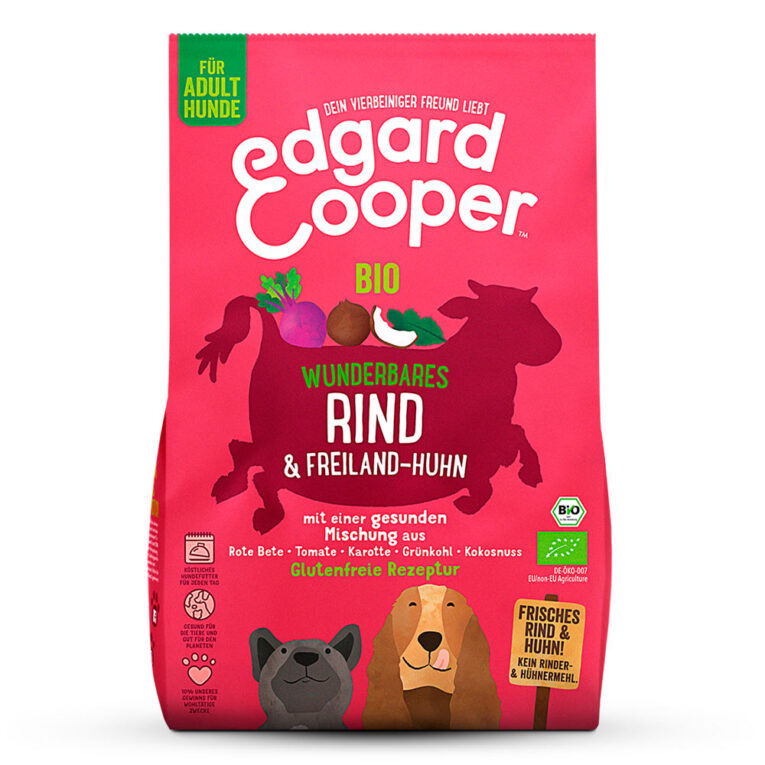Frisches Bio-Rind & -Huhn Vollgepackt mit frischem Bio-Rind und Freilandhuhn