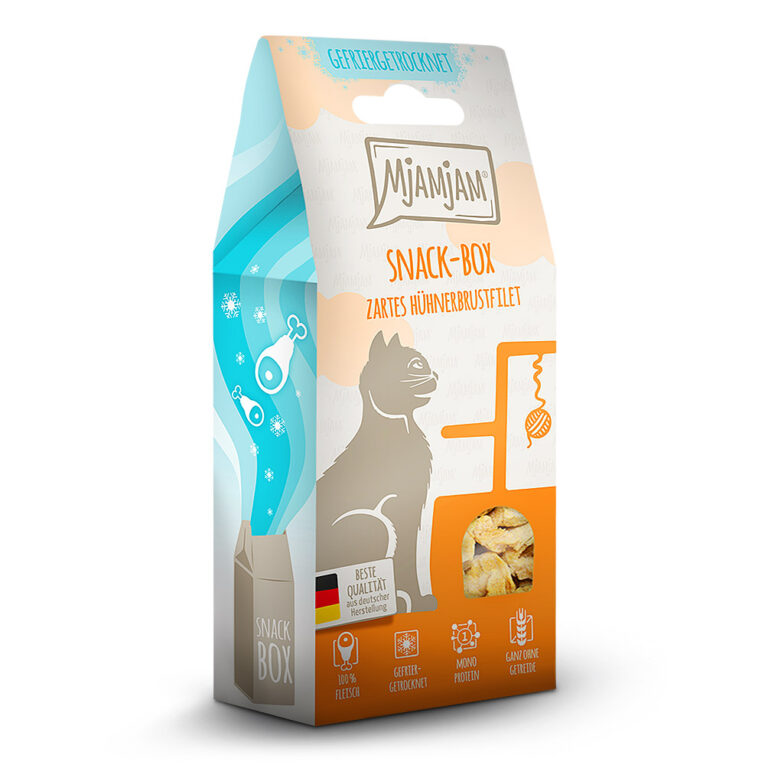 Snackbox zartes Hühnerbrustfilet Dieser Snack bietet deinem Liebling einen einzigartigen Gaumenschmaus zur Belohnung