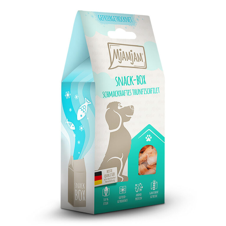 Snackbox schmackhaftes Thunfischfilet Dieser Snack bietet deinem Liebling einen einzigartigen Gaumenschmaus zur Belohnung