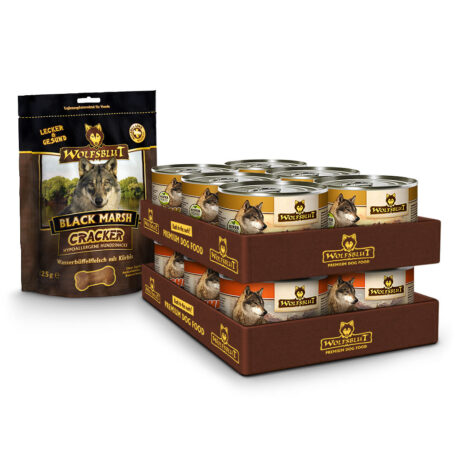 Wolfsblut | Probierpaket Nassfutter Chickeria - Hühnerfleisch und Süßkartoffel | 2 x 6 x 190 g + 225 g