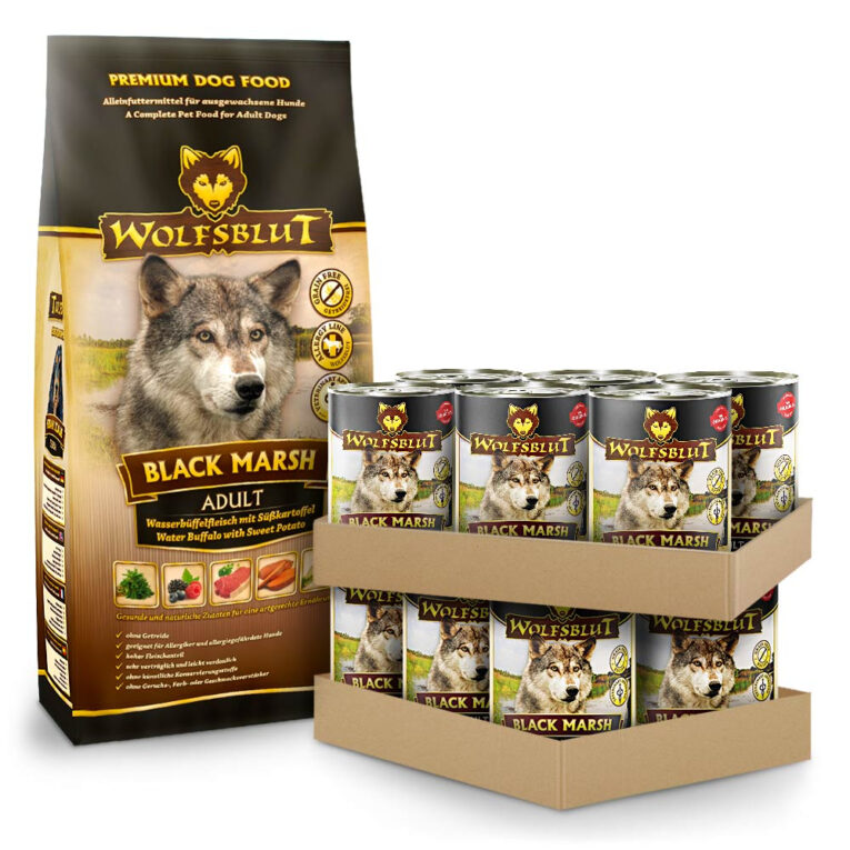 Black Marsh Adult Trockenfutter mit Wasserbüffel und Süßkartoffeln Auf einen Blick: Hundeernährung nach dem Vorbild des Wolfes Rezeptur mit natürlichen Inhaltsstoffen Frischer und gut bekömmlicher Wasserbüffel Hauptbestandteil Das Fleisch des Wasserbüffels weist ein sehr gutes Verhältnis von Omega 3 zu Omega 6 Fettsäuren auf. Ohne Getreide