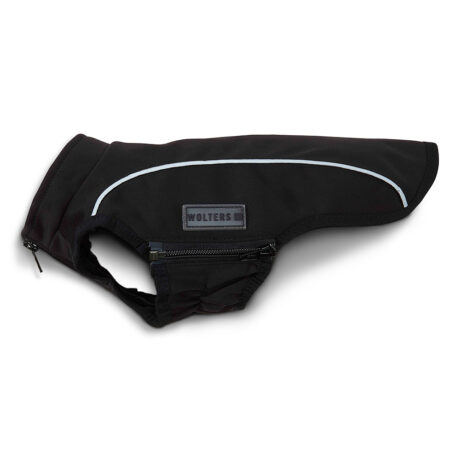 Wolters | Softshell Jacke Basic schwarz/reflektierend | Rückenlänge 22 cm