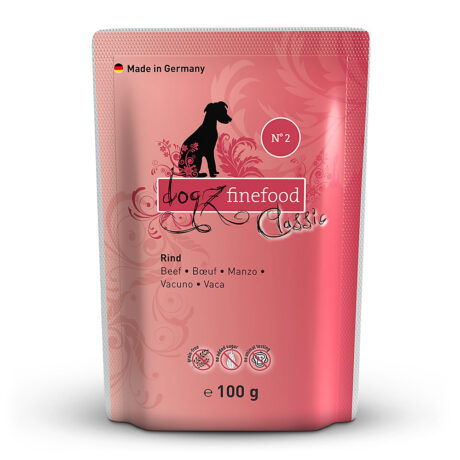 dogz finefood | No.2 Rind | Classic | 12 x 100 g