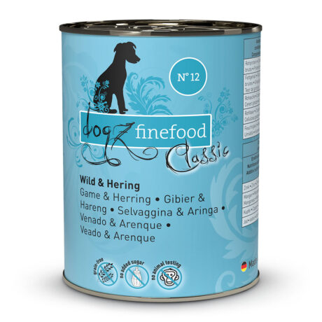 dogz finefood | No.12 Wild & Hering | Classic | 6 x 400 g