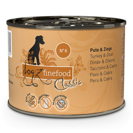 dogz finefood | No.8 Pute & Ziege | Classic | 6 x 200 g