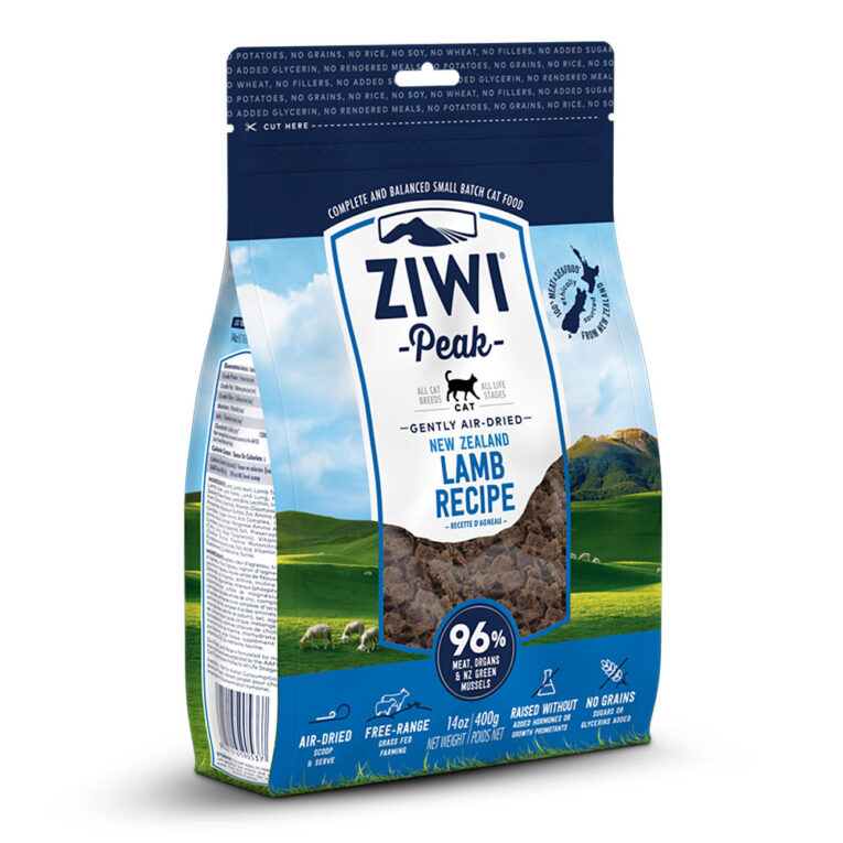 Ziwi Peak - Trockenfutter - Air Dried Cat Food Lamb (getreidefrei) Das luftgetrocknete Ziwi Peak Katzenfutter Lamb ist ein hochwertiges Alleinfuttermittel für Katzen aller Rassen und Altersstufen. Die Zusammensetzung mit reichlich Lammfleisch und Lamminnereien macht das Katzenfutter dabei besonders schmackhaft. Zur Verfeinerung enthält das Trockenfutter Seetang
