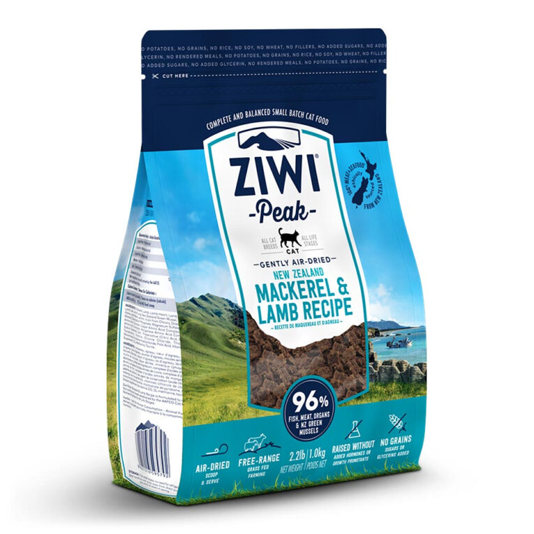 Ziwi Peak - Trockenfutter - Air Dried Cat Food Mackerel and Lamb (getreidefrei) Das luftgetrocknete Ziwi Peak Katzenfutter Mackerel and Lamb ist ein hochwertiges Alleinfuttermittel für Katzen aller Rassen und Altersstufen. Die Zusammensetzung mit reichlich Makrele