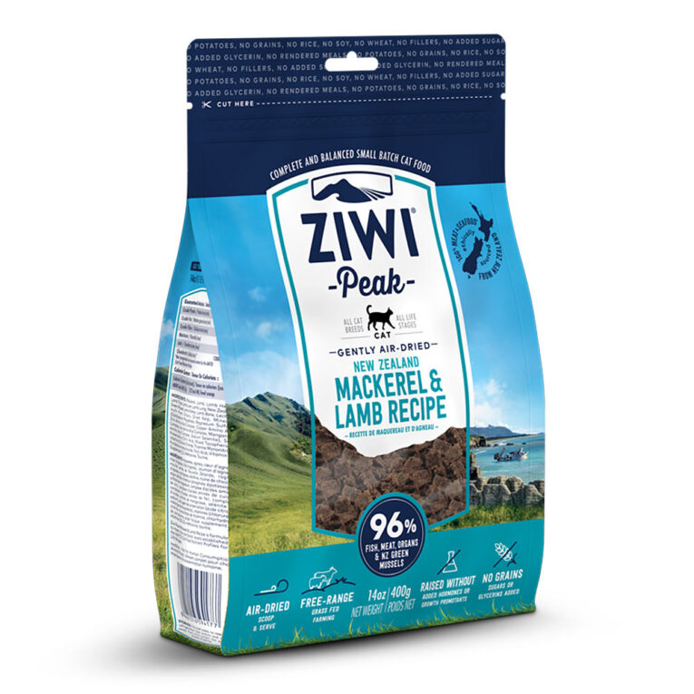 Ziwi Peak - Trockenfutter - Air Dried Cat Food Mackerel and Lamb (getreidefrei) Das luftgetrocknete Ziwi Peak Katzenfutter Mackerel and Lamb ist ein hochwertiges Alleinfuttermittel für Katzen aller Rassen und Altersstufen. Die Zusammensetzung mit reichlich Makrele