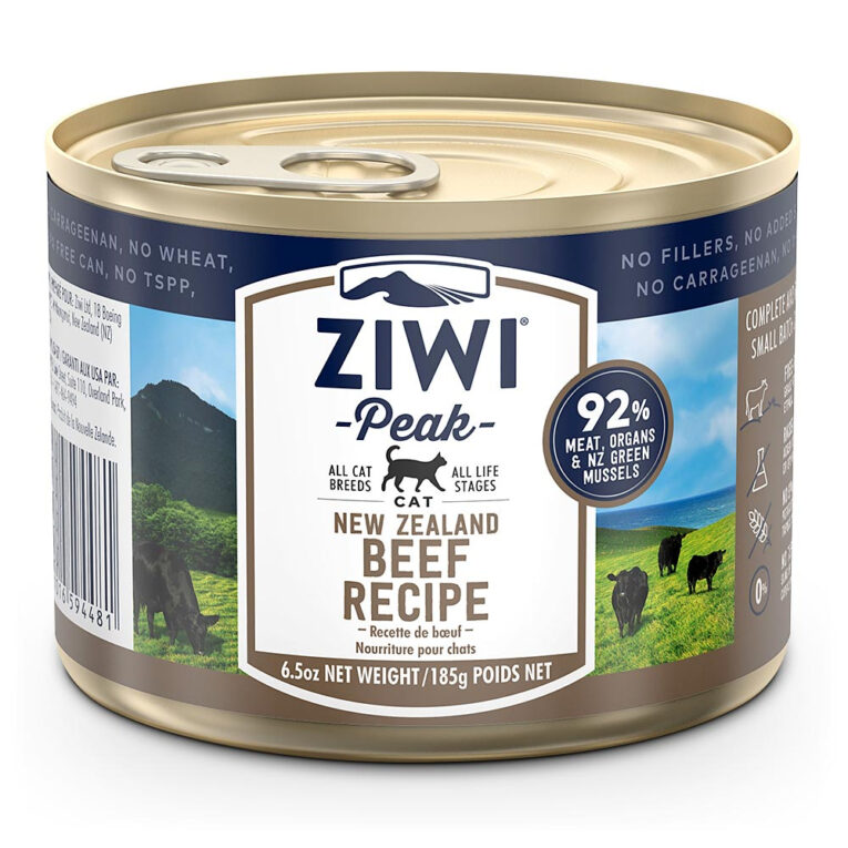 Ziwi Peak - Nassfutter - Canned Cat Food Beef (getreidefrei) Ziwi Peak Canned Cat Food Beef ist ein Nassfutter mit Rind für Katzen aller Rassen und Altersstufen. Die Rezeptur besteht aus frischem Fleisch sowie gehaltvollen Innereien vom Rind und ist reich an Vitaminen und Mineralstoffen. Bieten Sie Ihrer Katze mit diesem Futter eine gesunde Ernährung