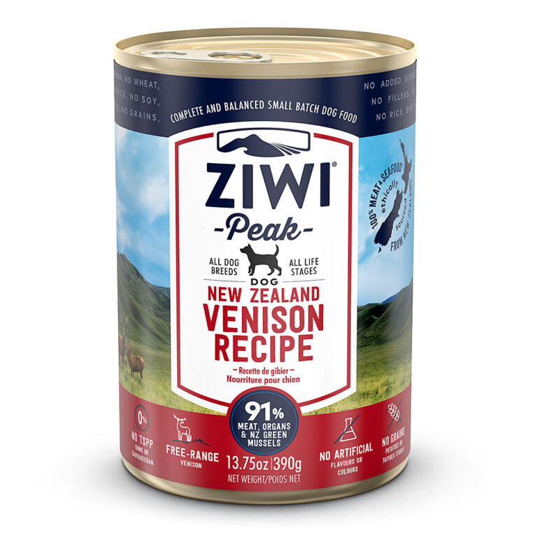Ziwi Peak - Nassfutter - Canned Dog Food Venison (getreidefrei) Ziwi Peak Canned Dog Food Venison ist ein Nassfutter mit Hirsch für Hunde aller Rassen und Altersstufen. Die Rezeptur besteht aus frischem Fleisch sowie gehaltvollen Innereien vom Hirsch und ist reich an Vitaminen und Mineralstoffen. Bieten Sie Ihrem Hund mit diesem Futter eine gesunde Ernährung