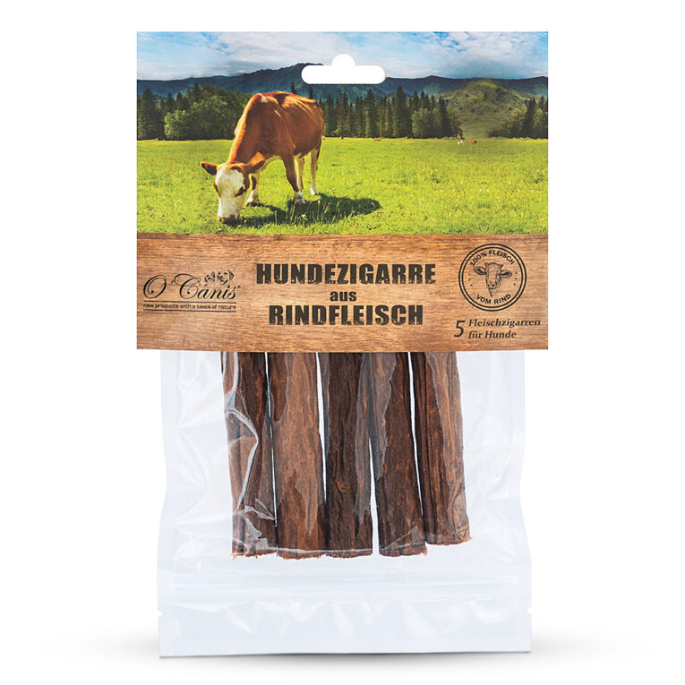 O´Canis Premium Zigarre 100% Rind O´Canis Hunde-Zigarren aus 100% Muskelfleisch