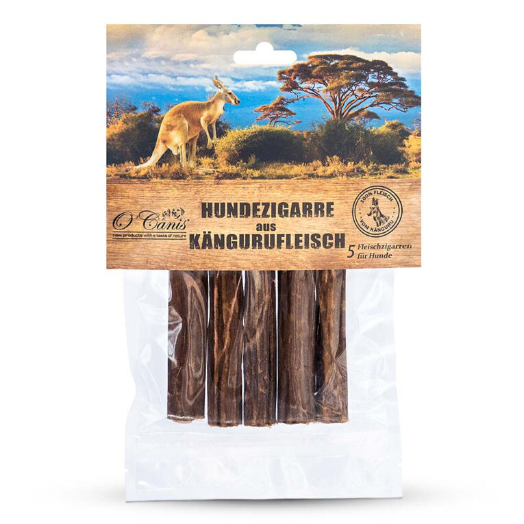 O´Canis Premium Zigarre 100% Känguru O´Canis Hunde-Zigarren aus 100% Muskelfleisch