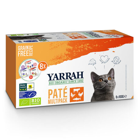 Yarrah | Bio-Patè Multipack für Katzen | 32 x 100 g
