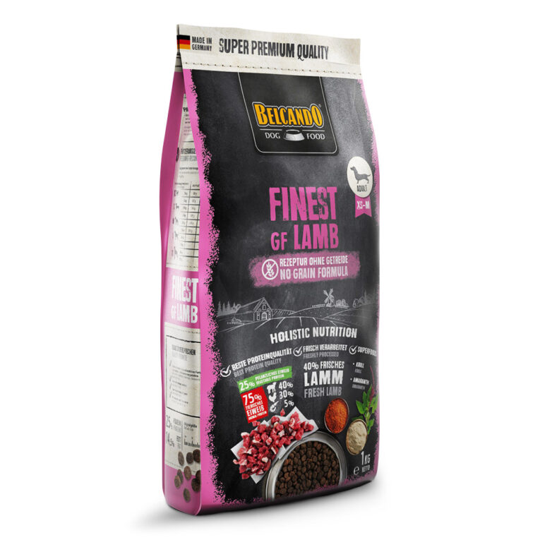 Belcando - Trockenfutter - Finest GF Lamb 1 kg Viele erwachsene Hunde leiden unter Futterunverträglichkeiten gegen Gluten oder Getreide. Deshalb gibt es das Trockefutter Finest GF Lamb mit extra viel gut verträglichem