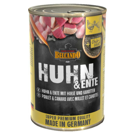 Belcando | Huhn & Ente mit Hirse & Karotten | Super Premium | 12 x 400 g