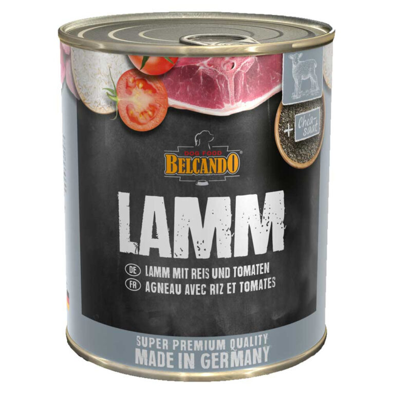 Belcando - Nassfutter - Lamm mit Reis & Tomate (weizenfrei) Das Belcando Nassfutter Lamm mit Reis & Tomate enthält ausgesuchte Fleischsorten