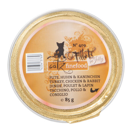 catz finefood | No. 409 Pute, Huhn & Kaninchen | Fillets | 12 x 85 g