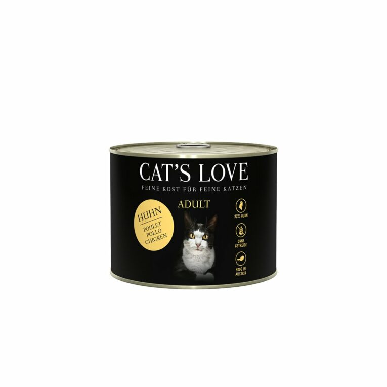 Cat’s Love Nassfutter Huhn Pur mit Leinöl und Brennnessel 6x200g