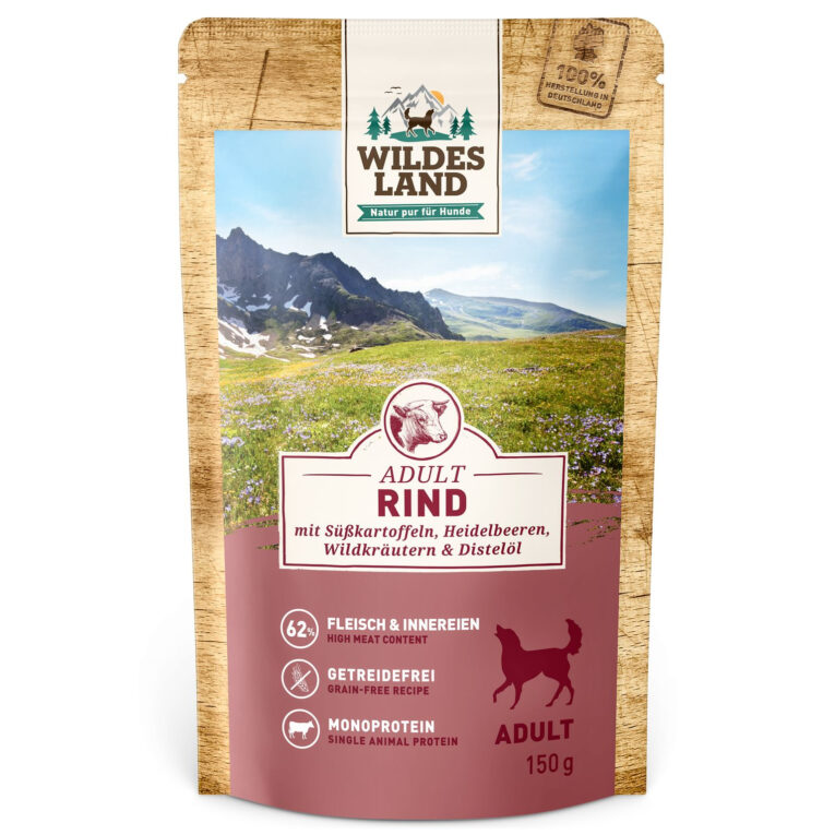 Wildes Land - Nassfutter - Rind mit Süßkartoffeln
