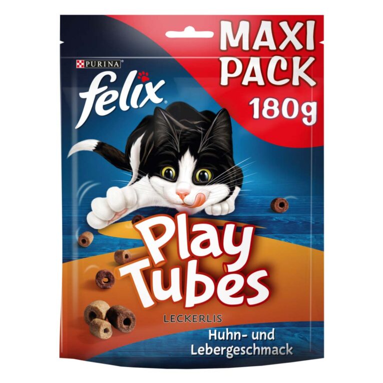 FELIX Play Tubes Katzensnack Huhn & Leber 5x180g