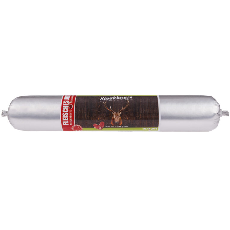 Fleischeslust - Nassfutter - Steakhouse Wild Reinfleisch (getreidefrei) Besonders bei futtersensiblen Hunden muss man auf eine passende Ernährung achten