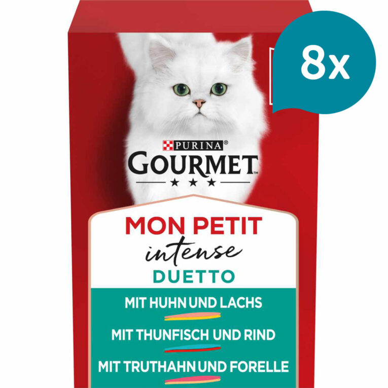 GOURMET Mon Petit Duetto Sorten-Mix mit Fisch 48x50g