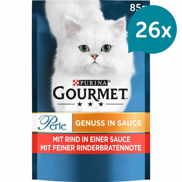 GOURMET Perle Genuss in Sauce mit Rind 26x85g
