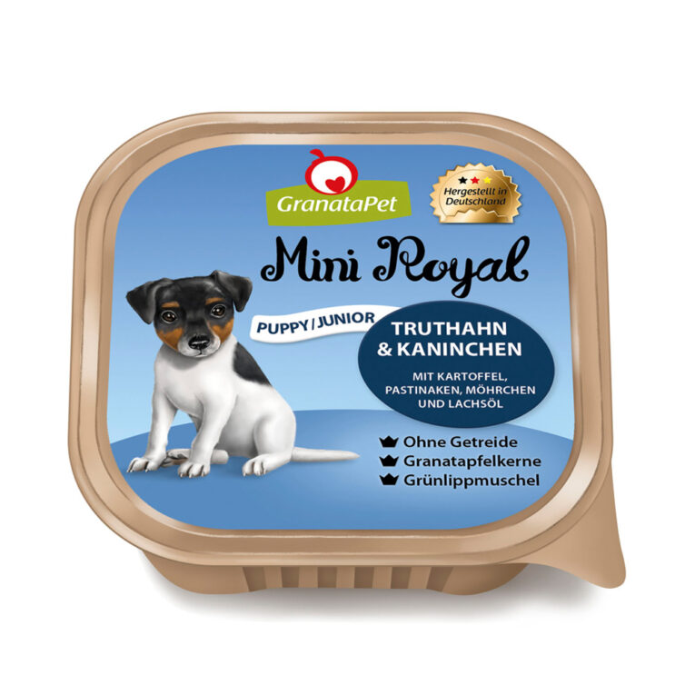 GranataPet - Nassfutter - Mini Royal Puppy/Junior Truthahn & Kaninchen mit Kartoffeln